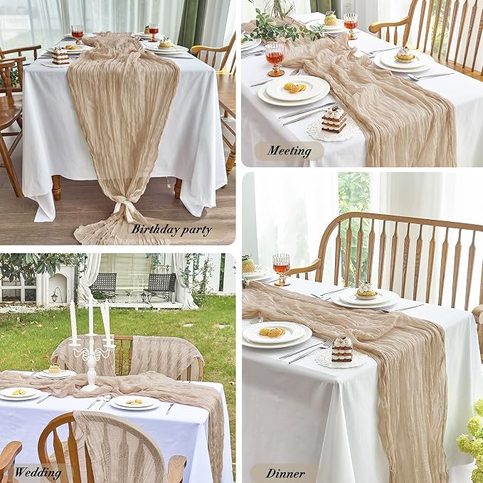 IVAPUPU Nude Table Runner 120 Inches - Image 6