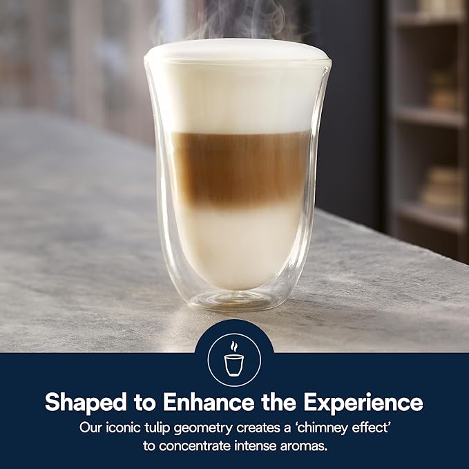 De'Longhi DeLonghi Double Walled Thermo Latte Glasses, 330 milliliters - Image 2