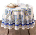Maison d'Hermine Premium Table Cloth Round Table 100% Cotton 70 Inches Tablecloth Reusable Decorative Everyday Use for Dining Room, Farmhouse, Home, Party, Festive & Wedding - Sciacca