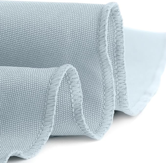 Gee Di Moda Round Tablecloth - 90 Inch Baby Blue Round Table Cloth for 30 to 60 Inch Round Tables - Heavy Duty Washable Fabric - for Buffet Table, Holiday Party, Dinner, Wedding & Baby Shower