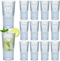 Wiwiqing 20oz Vintage Plastic Ribbed Tumblers Set of 12, Baby Shower, Birthday by Wiwiqing