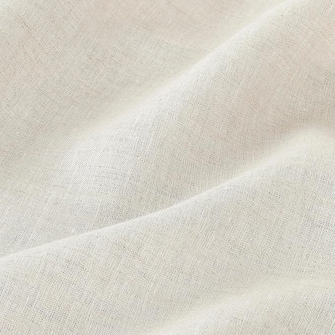 D'Moksha Homes Light Natural Linen Tablecloth 60 x 84 Inch - 100% Pure Linen Table Cloth for Rectangle Tables - Machine Washable Cloth Tablecloth for Valentines, Spring, Easter