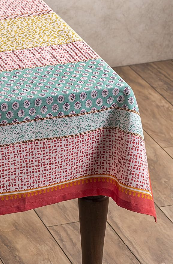 Maison d' Hermine Table Cloth Rectangle Table 100% Cotton 60 x 108 Inches Tablecloth Reusable Decorative for Dining Room Farmhouse Home Valentines Day Decorations Spring Summer - Provence