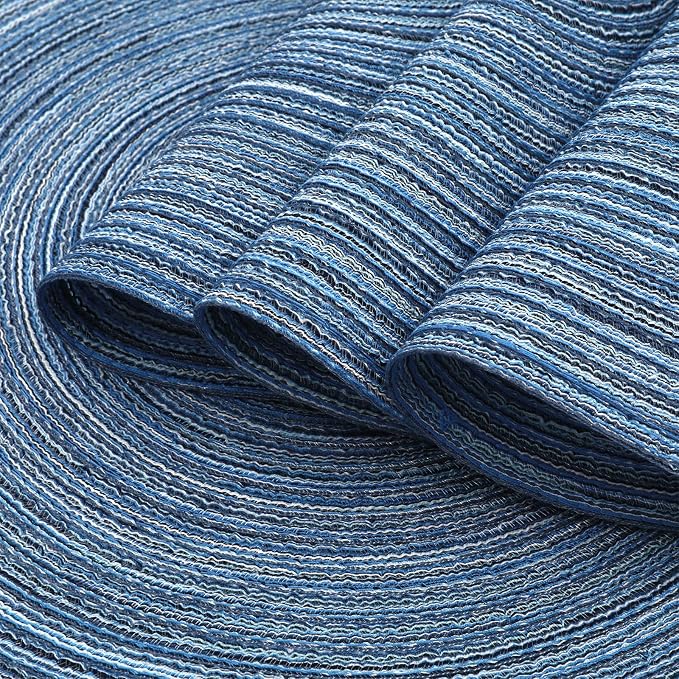 SHACOS Round Braided Placemats Set of 4 Dining Table Placemats 15 inch Circle - Image 6