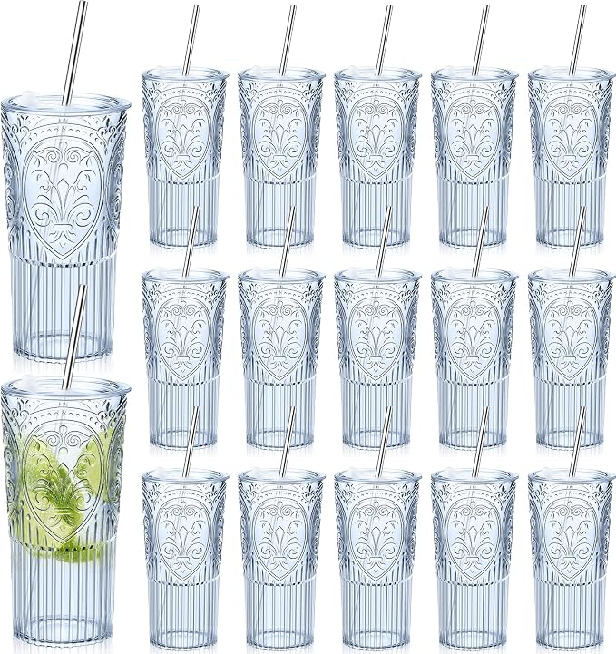 16 Set 20oz Vintage Plastic Tumbler by Unknown