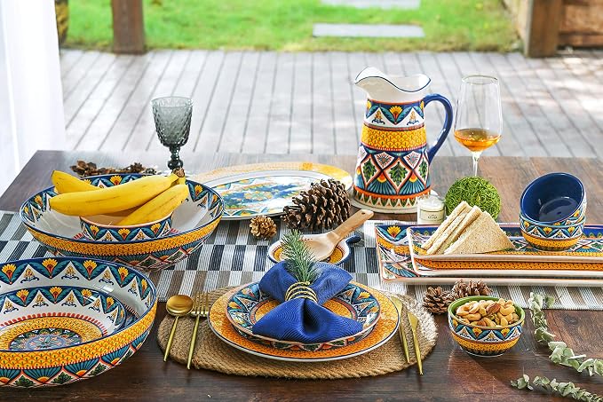 Bico Havana Salad Plates Set of 4, 8.75 Inch Ceramic Dessert Plates - Image 5