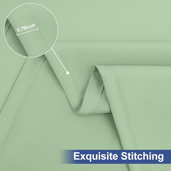 homing 2 Pack Rectangle Table Cloth, Elastic Fitted Fabric Tablecloth Fits for 4 Foot Folding Tables, Washable Table Cover for Picnic, Camping, Indoor & Outdoor (Green, 24" x 48")