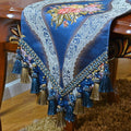 Extra Luxury Velvet Blue Table Runner 120 Inches Long by NYSMXF