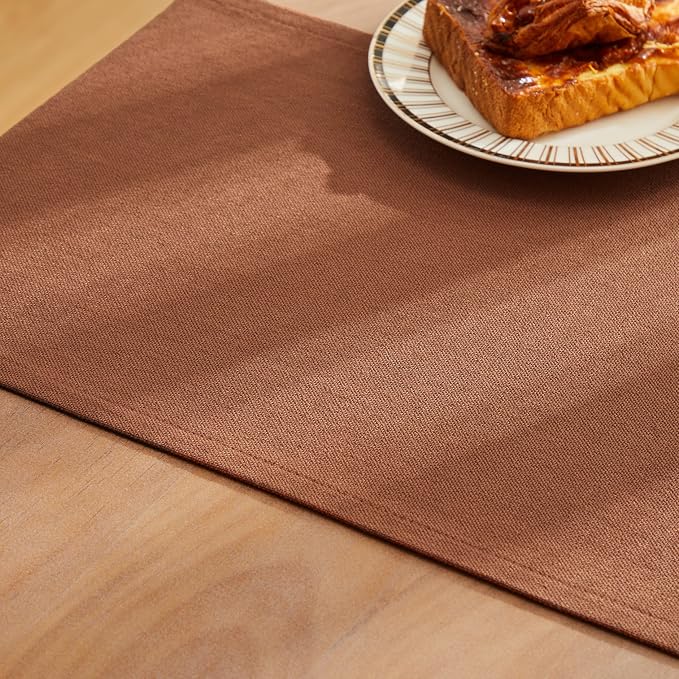 Rustic Cotton Linen Table Runner, 13x36 Inches Terracota | Farmhouse Style - Image 6