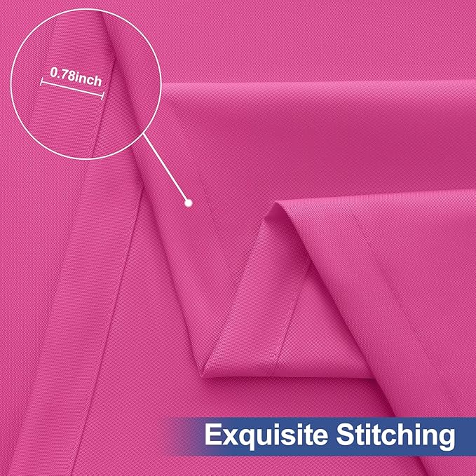 homing 2 Pack Rectangle Table Cloth, Elastic Fitted Fabric Tablecloth Fits for 4 Foot Folding Tables, Washable Table Cover for Picnic, Camping, Indoor & Outdoor (Rose Pink, 24" x 48")