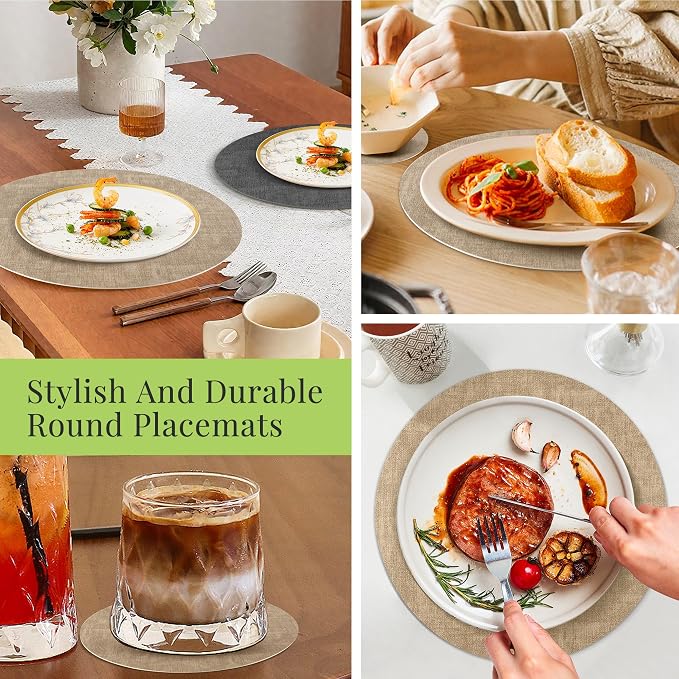 Fyvva Placemats Set of 12, Stain & Scratch Resistant, - Image 7