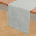 Solino Home 100% Pure Linen Table Runner Chambray Grey, Athena 14 x 144 in | by SolinoHome