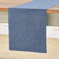 Solino Home 100% Pure Linen Table Runner Blue Denim, Athena 14 x 132 in | Table by SolinoHome