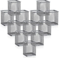 Segarty Pen Cup Holder, 12 Pack Square Silver Pen Holder by Segarty