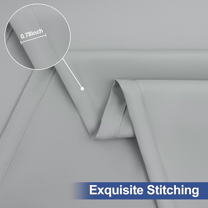homing 2 Pack Rectangle Table Cloth, Elastic Fitted Fabric Tablecloth Fits for 4 Foot Folding Tables, Washable Table Cover for Picnic, Camping, Indoor & Outdoor (Light Grey, 30" x 48")