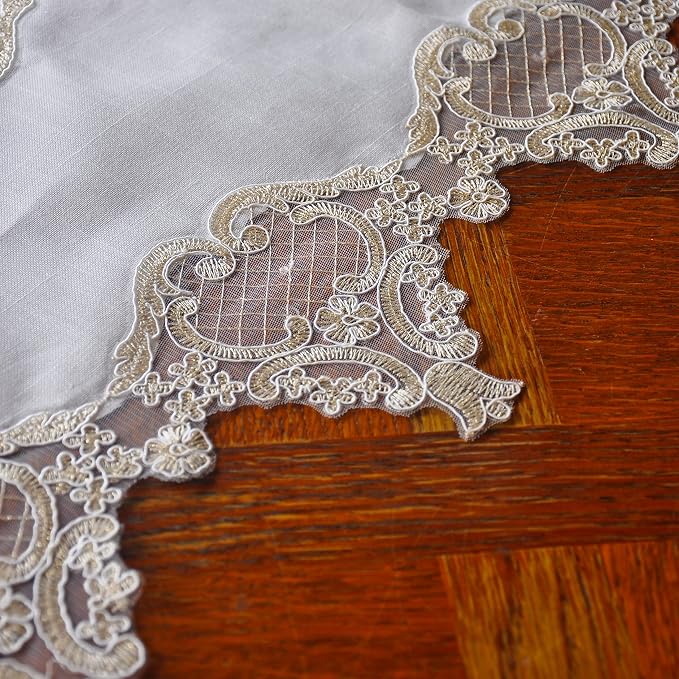 Elegant Vintage Lace Table Runner 72 inches Long - Image 7