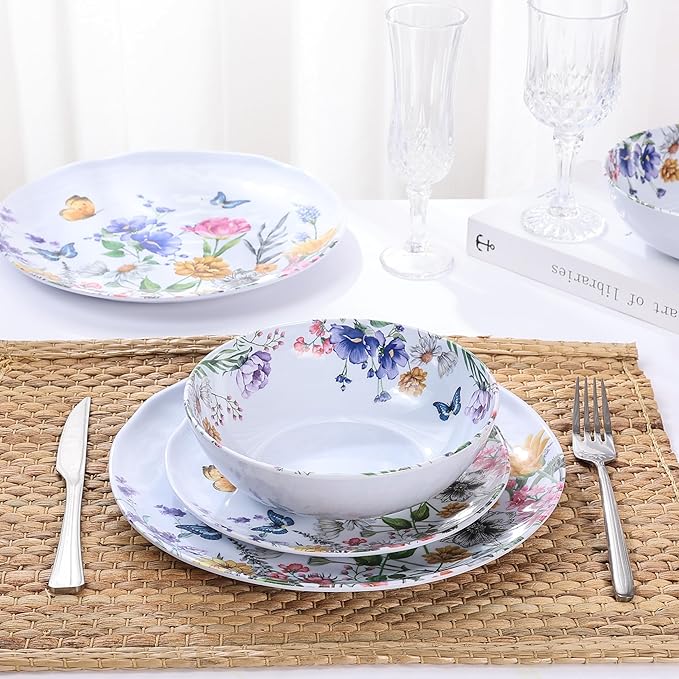 12 Piece Melamine Dinnerware Sets - Image 6