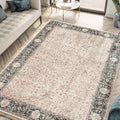 Keen Home Design 9x12 Rug - Machine Washable Area Rug with Non-Slip Backing, Ideal for Living Room, Dining Room, Bedroom - Vintage, Easy Clean, Durable, Low Pile - (9' x 12')
