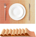 Leetaltree Gradient Burnt Orange Woven Placemats Set of 8 by Leetaltree-ArtatEveryTable