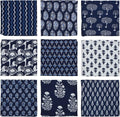 DIYANAIMPEX 10 Pc Cotton Cloth Napkins Hand Block Print Hand Made Size 16x16 by DIYANA+IMPEX