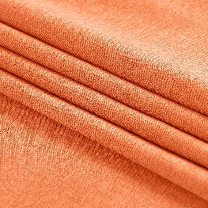 Orange Table Runner 13 x 36 Inches Long, Cotton Linen Farmhouse Style Fall Dresser Scarf for Kitchen Dining Coffee Table Parties Wedding Home Decor (13” x 36”, Orange)