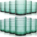 KMIGRUAN Hobnail Drinking Glasses Set of 12, 15Oz & 12Oz Cocktail Glasses | by KMIGRUAN