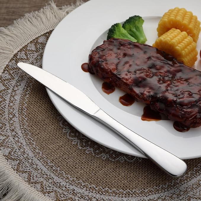 Amazon Basics Stainless Steel Dinner Knives - Image 6