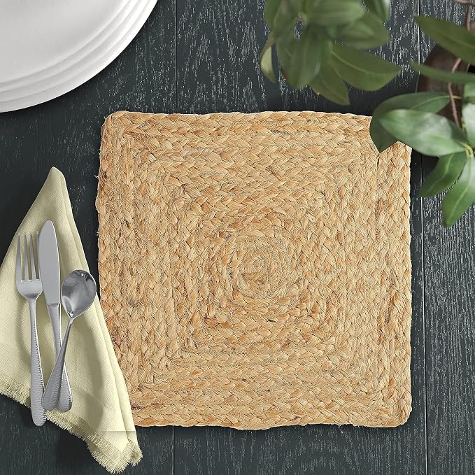 The Home Talk Jute Cotton Hand Woven Table Runner/Placemats - Image 2