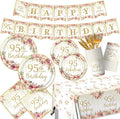 95th Birthday Party Tableware, Tablecloth, 95 and Fabulous Banner, 95th by Unknown