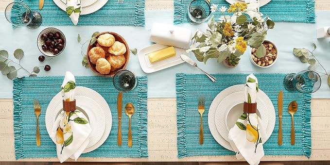 DII Variegated Tabletop Collection, Placemat Set, 6 Piece - Image 5