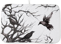 Halloween Dish Drying Mat for Kitchen Counter 18x24 Inch Black Tree Crows Dish by Unknown