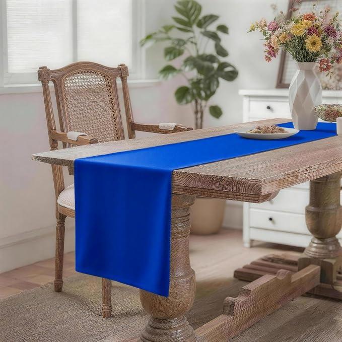 MEANMOY Royal Blue Table Runner 36 Inches Long Waterproof Table Runners | - Image 2