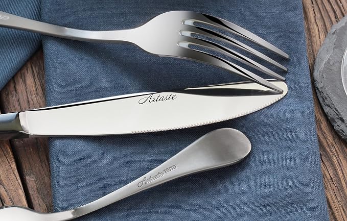 Artaste 56914 Rain 18/10 Stainless Steel Flatware 36-Piece Set, Service - Image 6