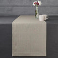 D'Moksha Homes Linen Natural Table Runner 48 Inches - 100% Pure Linen Small Table Runner 14 x 48 Inch for Coffee Tables, Dresser, Valentines, Spring, Easter - Machine Washable