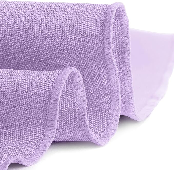 Gee Di Moda Round Tablecloth - 90 Inch Lavender Round Table Cloth for 30 to 60 Inch Round Tables - Heavy Duty Washable Fabric - for Buffet Table, Holiday Party, Dinner, Wedding & Baby Shower