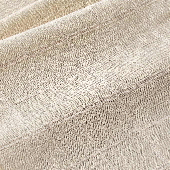 Linen Textured Table Runner, Ivory Table Runners 48 Inches Long | Raised Grid - Image 3