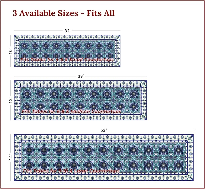 Heat Resistant Table Runner, 53 x 14 Inch - Image 4