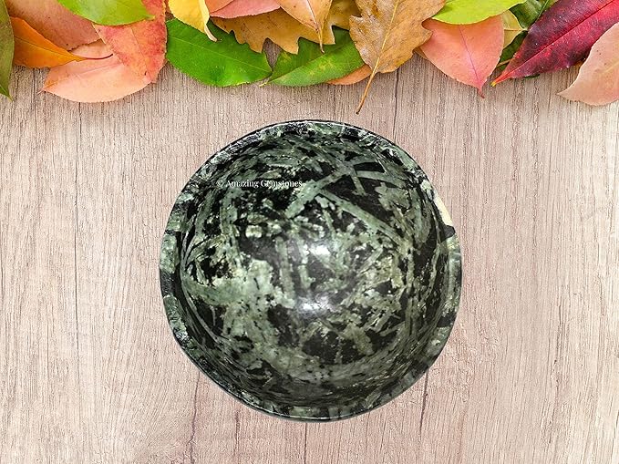 Flower Stone Crystal Bowl - 2 Inch Decorative Bowls for Room and Home Decor - Gemstone Healing Crystals for Elegant Display, Positive Energy Balance and Gift