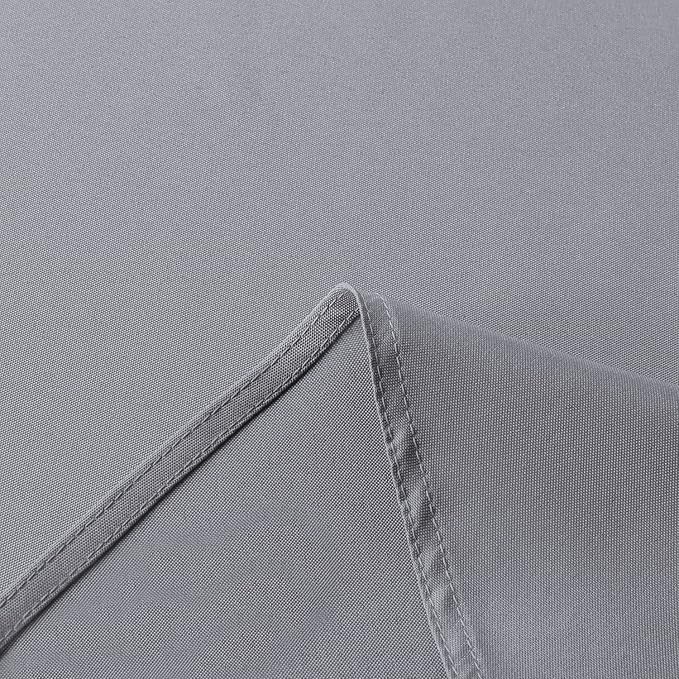 sancua Rectangle Tablecloth - 54 x 120 Inch - Water Resistant Spill Proof Washable Polyester Table Cloth, Decorative Fabric Table Cover for Dining Tables, Buffet Parties and Camping, Light Grey