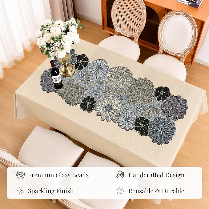 Beaded Table Runner 13 x 36 Inch - Image 7