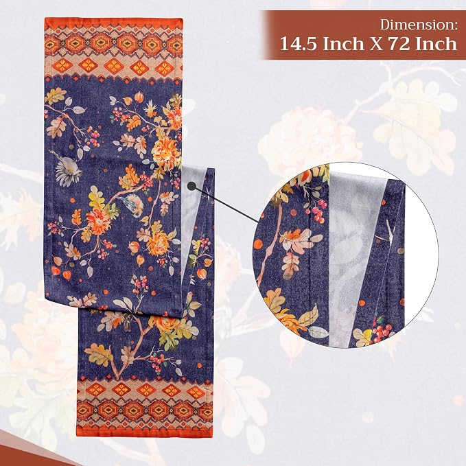 Maison d' Hermine Table Runner 100% Cotton 14.50" x 72" | Table Runners 72 - Image 4