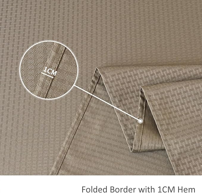maxmill Square Tablecloth Weaved Texture Stain Resistant Waterproof Wrinkle Resistant Washable Soft Table Cloth, Decorative Fabric Table Cover for Dining Room Dinner and Parties, 52 x 52 Inch, Brown