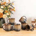 theterra Ceramic Coffee Mugs Set of 6, 14.2 oz Coffee Cups by TheTerra