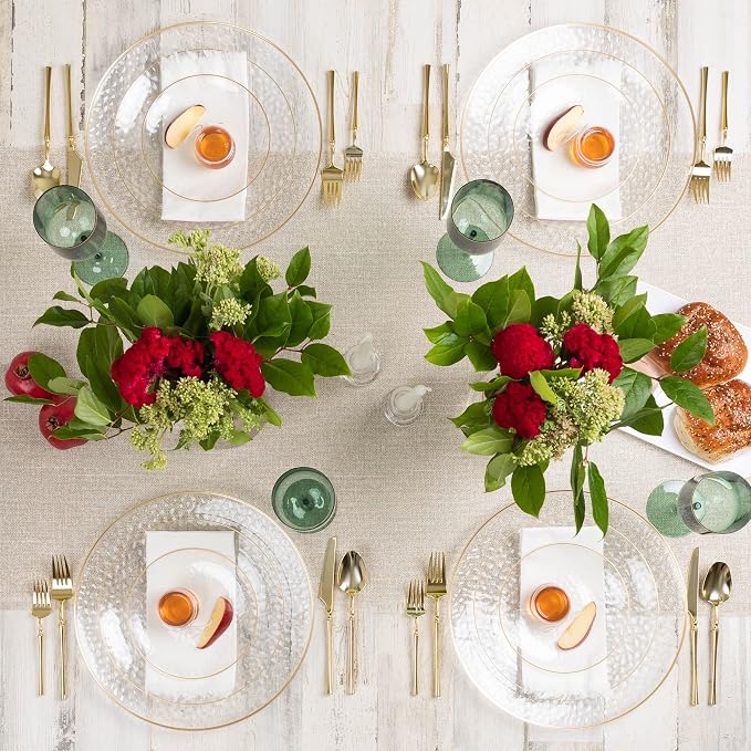 PLASTICPRO 128 Piece Combo Plates Set includes 64-7'' inch Plates & 64-10'' - Image 4