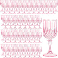 7OZ Plastic Wine Glasses, Reusable Vintage Goblets Unbreakable Drinking Glasses by Unknown