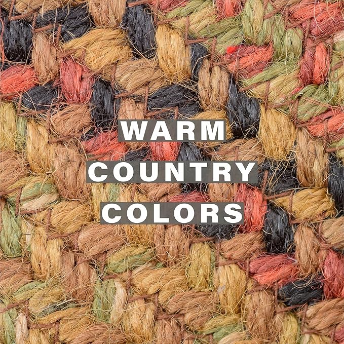 Homespice Gingerbread Jute Braided Kitchen Trivets for Hot Dishes, Warm Country Decor, Set of 6, Brown 8" Round Heat Resistant Mats - Rich Colors, Easy to Clean, Durable and Protects Furniture
