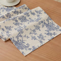 French Pastoral Farmhouse Table Runners, 13x48 Inch Blue | 100% Organic Cotton by Unknown