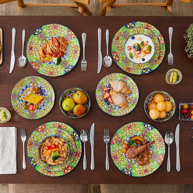 vancasso 12 Pieces Dinnerware Sets, Porcelain Dishes Set - Image 7