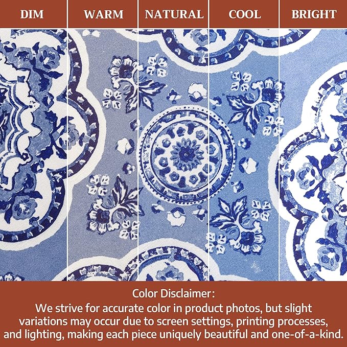 Maison d' Hermine Table Cloth Square Table 100% Cotton 54 x 54 Inches Tablecloth Reusable Decorative for Dining Room Farmhouse Home Valentines Day Decorations Spring Summer - Melodie Bleue