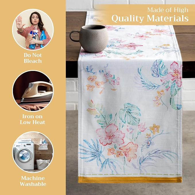 Maison d' Hermine Table Runner 100% Cotton 14.50" x 72" | Table Runners 72 - Image 3